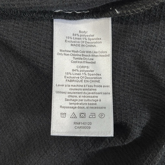 New STELLA & DOT Black Ruched Puff Sleeve Sweater Size Large - Picture 7 of 10